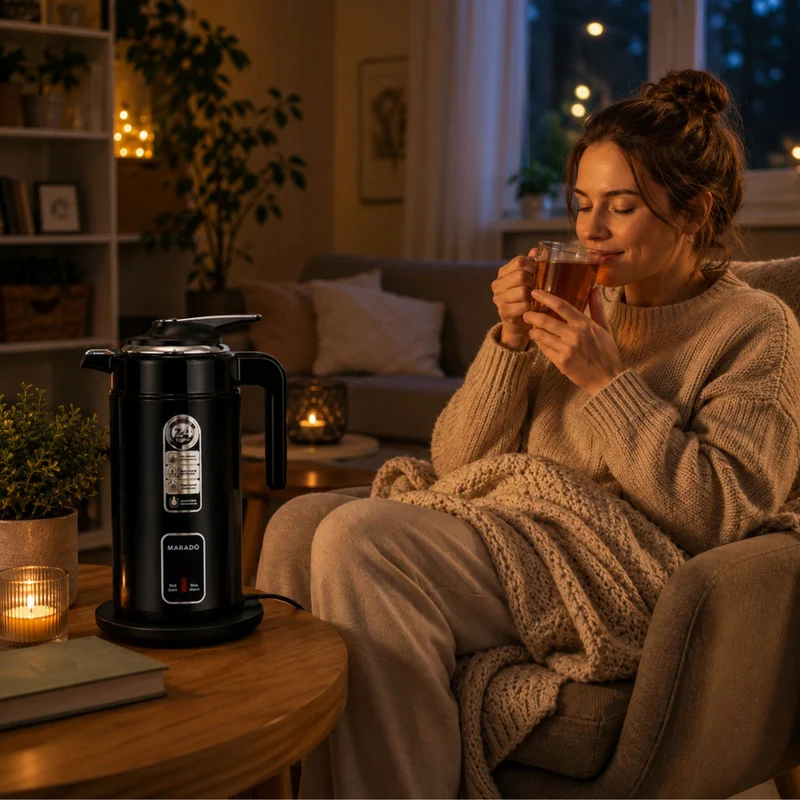 Stor Vattenkokare 3,5 Liter 1500W – Elektrisk Vattenkokare med Automatisk Avstängning – Svart