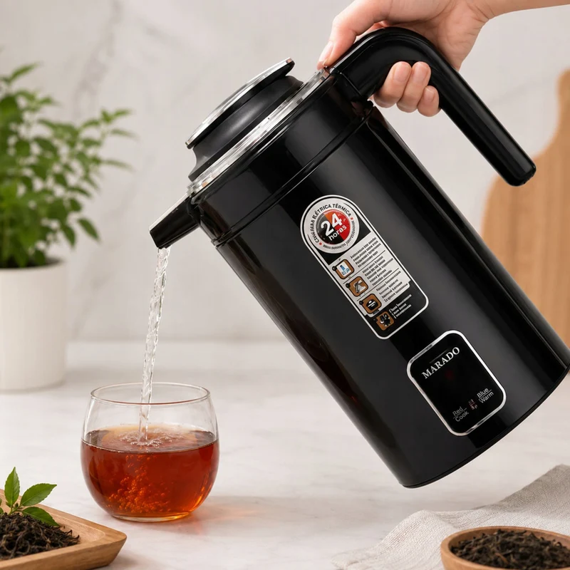 Stor Vattenkokare 3,5 Liter 1500W – Elektrisk Vattenkokare med Automatisk Avstängning – Svart