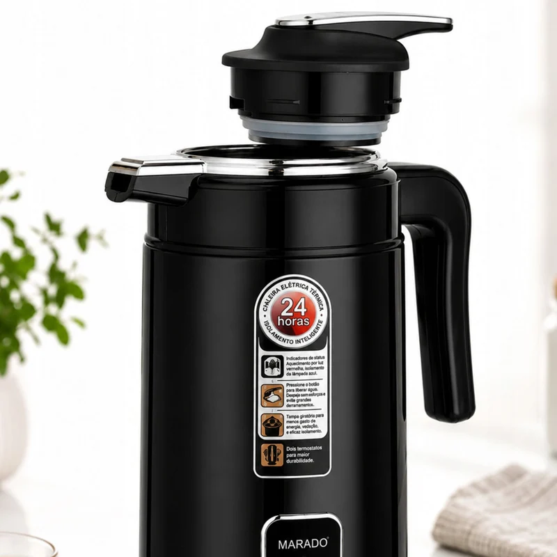 Stor Vattenkokare 3,5 Liter 1500W – Elektrisk Vattenkokare med Automatisk Avstängning – Svart