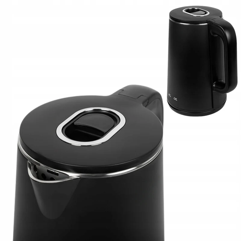 Vattenkokare 1,9 liter med temperaturkontroll och LED-display – 1500W Svart Elektrisk Vattenkokare