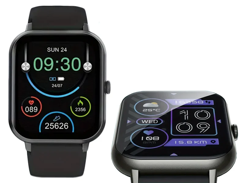 Smartwatch med Bluetooth-samtalefunktion – Sportsklocka för dam och herr med pulsmätare, SpO2 och 20 sportfunktioner
