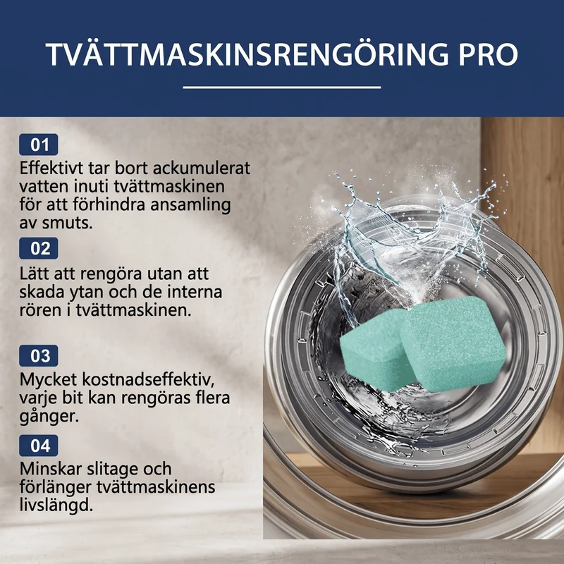 FreshCore – Rengöringstabletter för Tvättmaskin mot Djurhår och Lukt – Djuprengöring