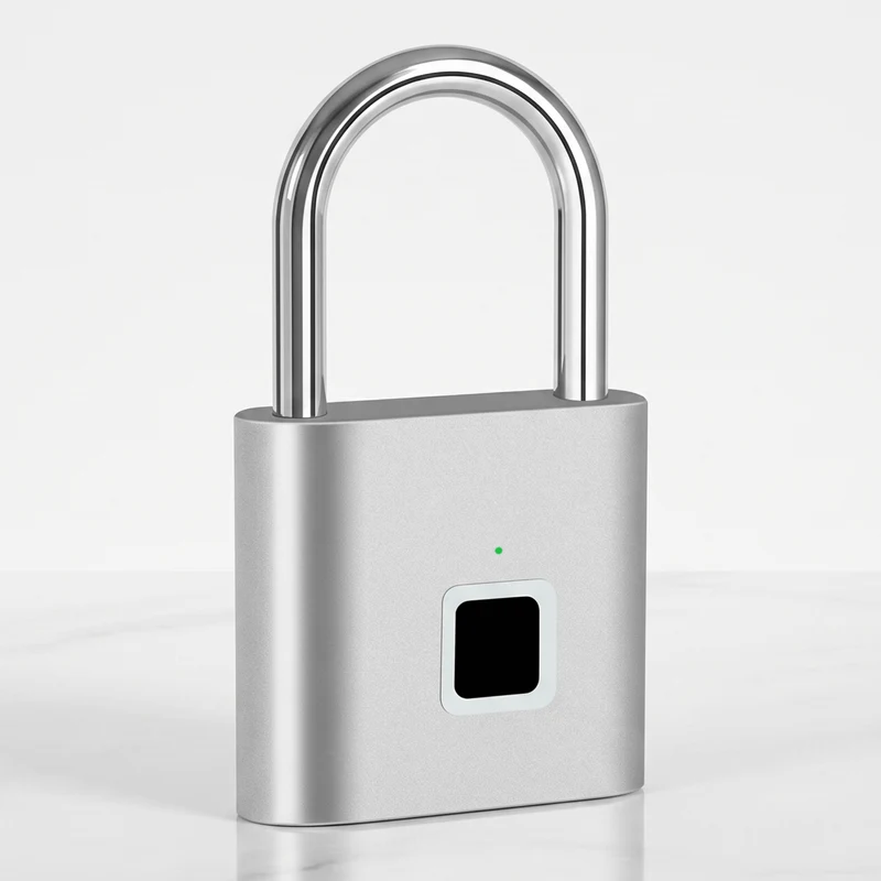 LockPrint – Smart Fingeravtryckslås med USB-laddning – Vattentätt Hänglås för Skåp, Dörr och Förvaring
