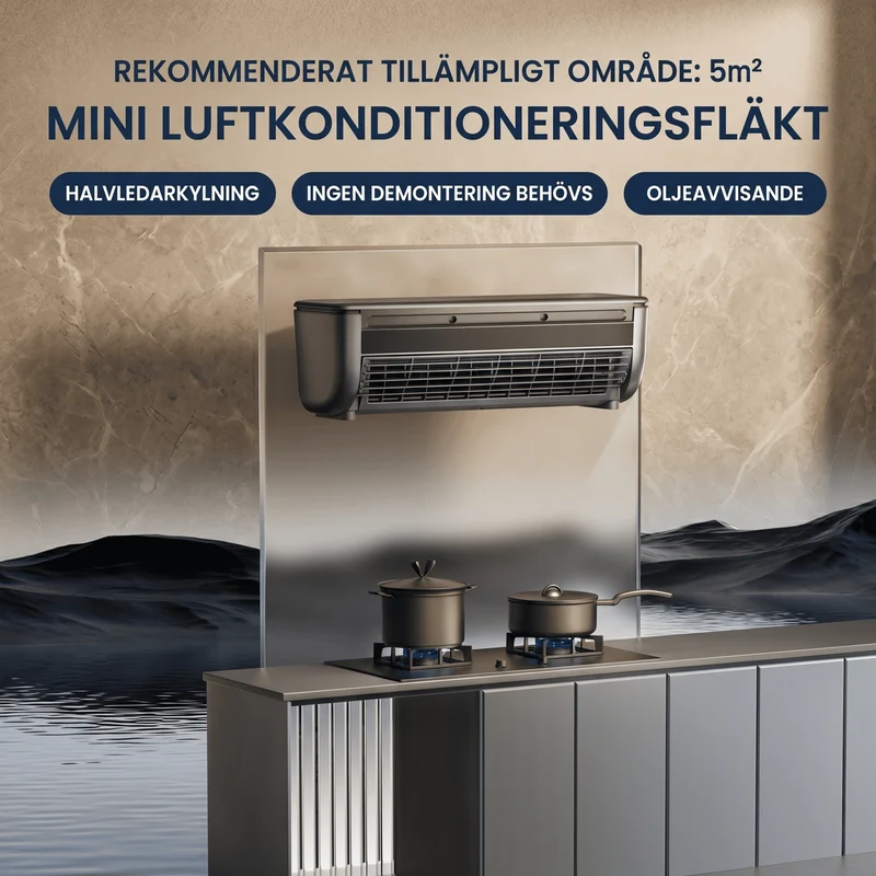 SIGVARD – Trådlös Bladlös Kylfläkt med Ismistspray och Fjärrkontroll – 20W