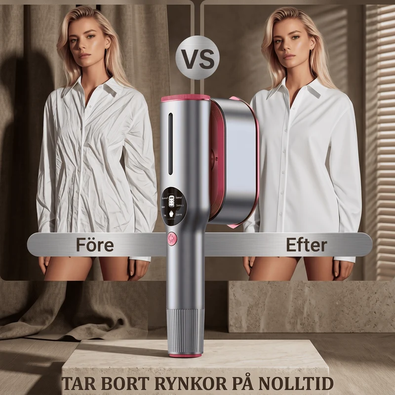 SmoothMist – Handhållen Steamer & Mini Strykjärn med Ånga & 2-i-1 Funktion, 1200W & Snabb Uppvärmning