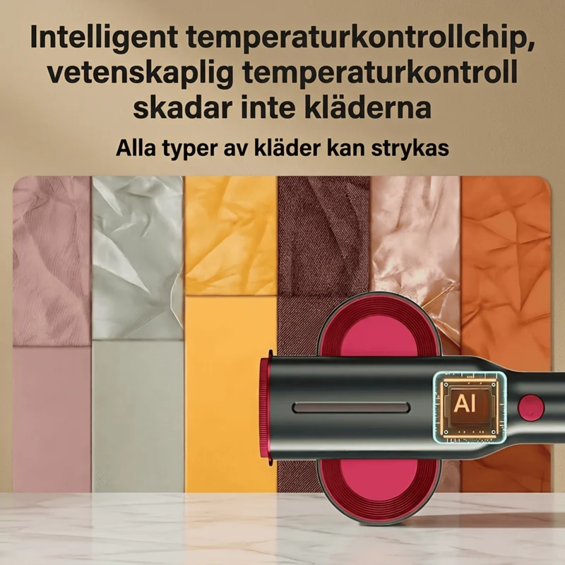 SmoothMist – Handhållen Steamer & Mini Strykjärn med Ånga & 2-i-1 Funktion, 1200W & Snabb Uppvärmning