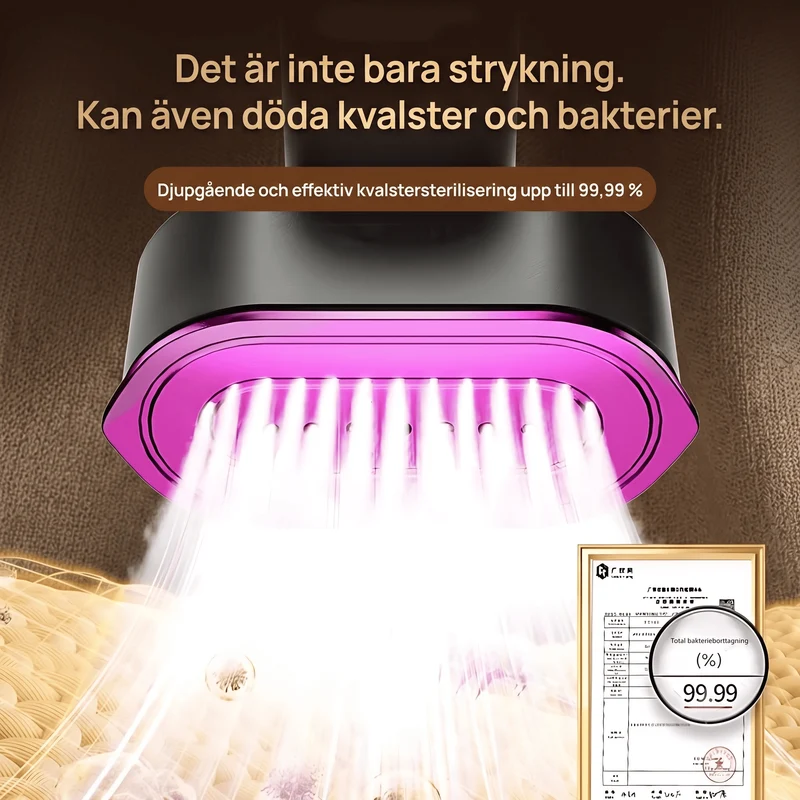 SmoothMist – Handhållen Steamer & Mini Strykjärn med Ånga & 2-i-1 Funktion, 1200W & Snabb Uppvärmning