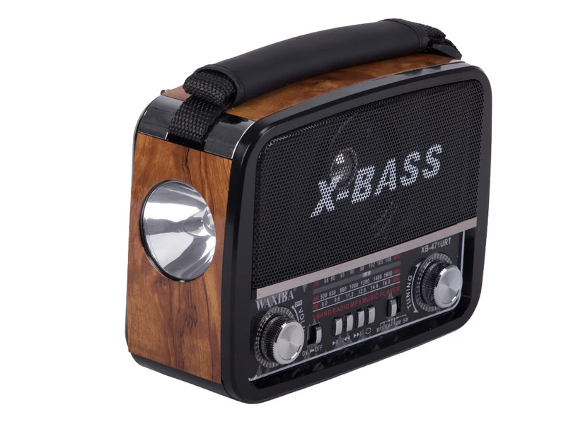 Retroradio, bärbar med FM/AM/SW, MP3-spelare & ficklampa – USB, AUX & Batteri