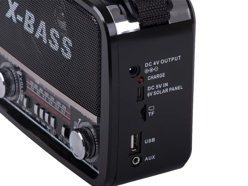 Retroradio, bärbar med FM/AM/SW, MP3-spelare & ficklampa – USB, AUX & Batteri