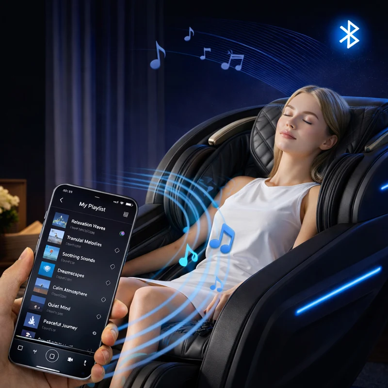 Massagestol 3D med kroppsscanning, SL-skena, lufttrycksmassage, värme i ben/ländrygg & Zero Gravity - Modell 988Q6
