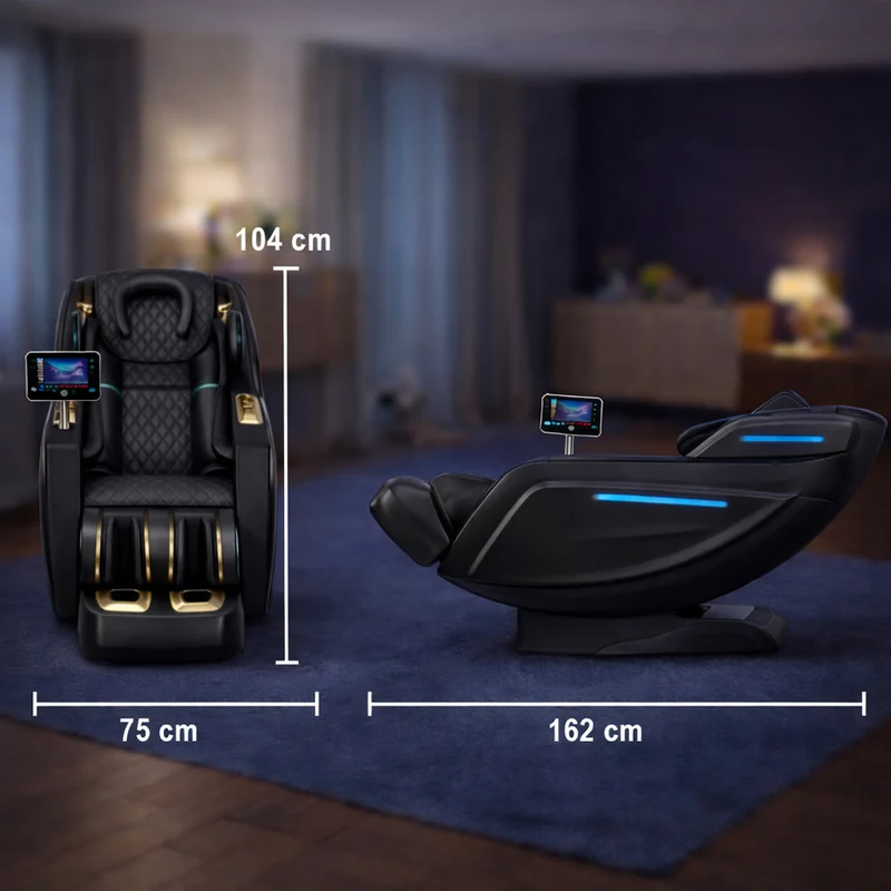 Massagestol 3D med kroppsscanning, SL-skena, lufttrycksmassage, värme i ben/ländrygg & Zero Gravity - Modell 988Q6