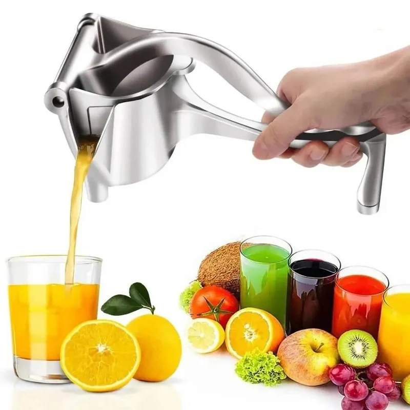 FruktPressa – Manuell Juicepress i Aluminium | Enkel Pressning av Citrus, Granatäpple och Mer