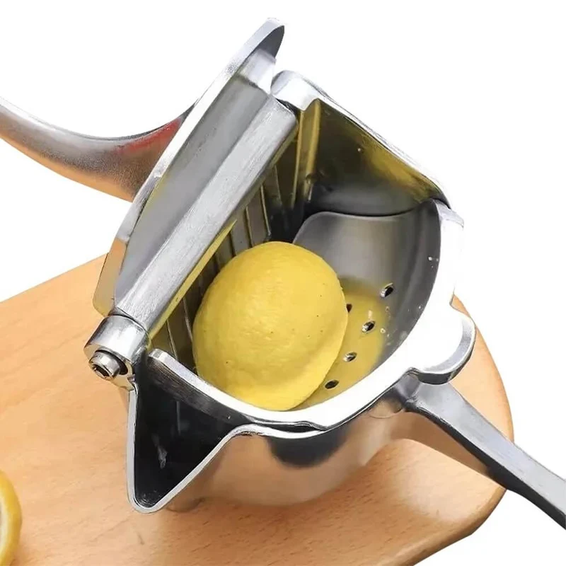 FruktPressa – Manuell Juicepress i Aluminium | Enkel Pressning av Citrus, Granatäpple och Mer