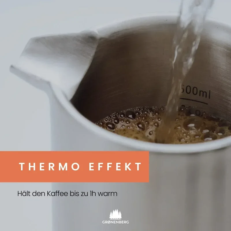 Kaffeepresse i rustfrit stål - 350 ml med dobbeltvægges isolering