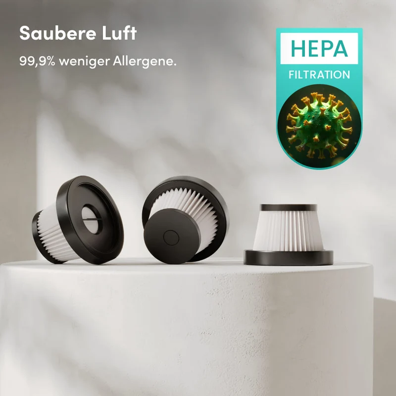 Trådløs støvsuger med multifunktionsdyse og HEPA-filter
