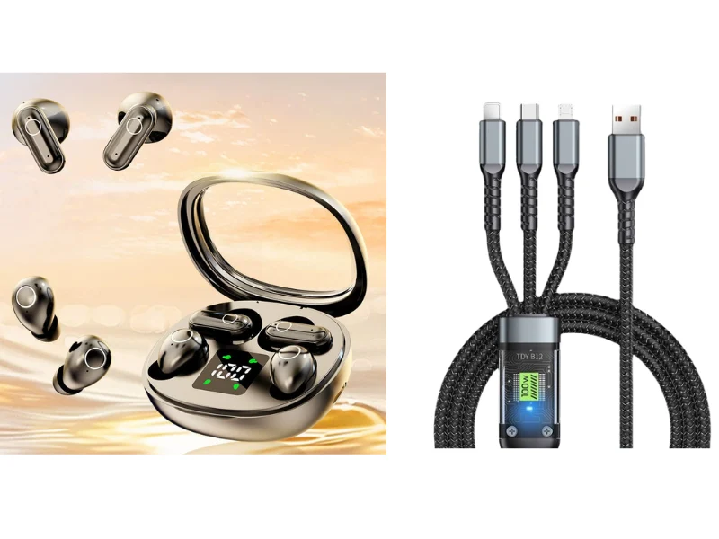 Trådløse In-Ear Hovedtelefoner | Bluetooth 5.4 med Støjreduktion & Ladetasker | Over 8 Timer Batterilevetid