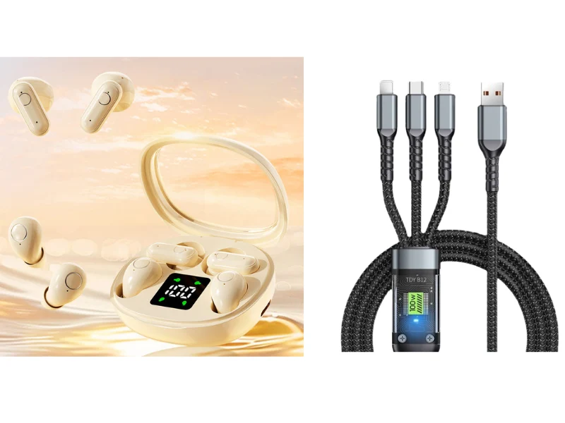 Trådløse In-Ear Hovedtelefoner | Bluetooth 5.4 med Støjreduktion & Ladetasker | Over 8 Timer Batterilevetid