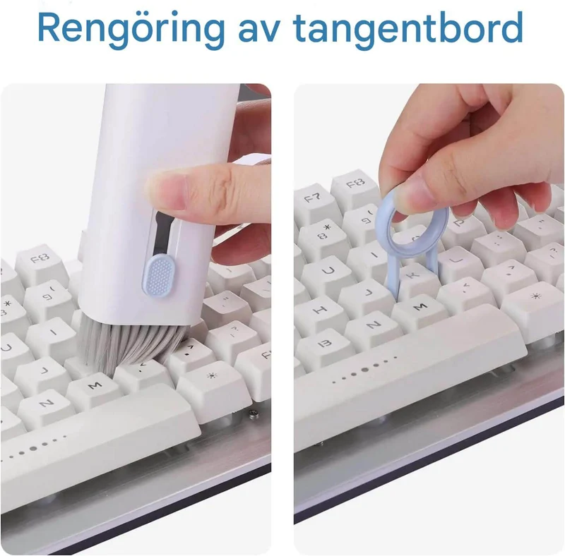 CleanMate – 7-i-1 Rengöringskit för Tangentbord & Hörlurar | Smart Vårdlösning för Dator & Teknikprylar