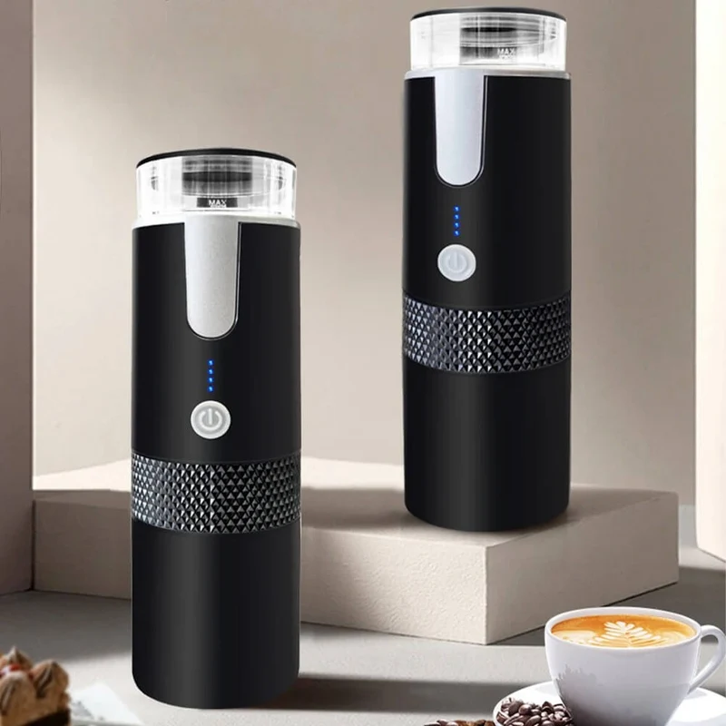 NomadoBrew – Bärbar Kaffemaskin för Resor och Camping | Trådlös Bryggning av Kapsel och Malet Kaffe