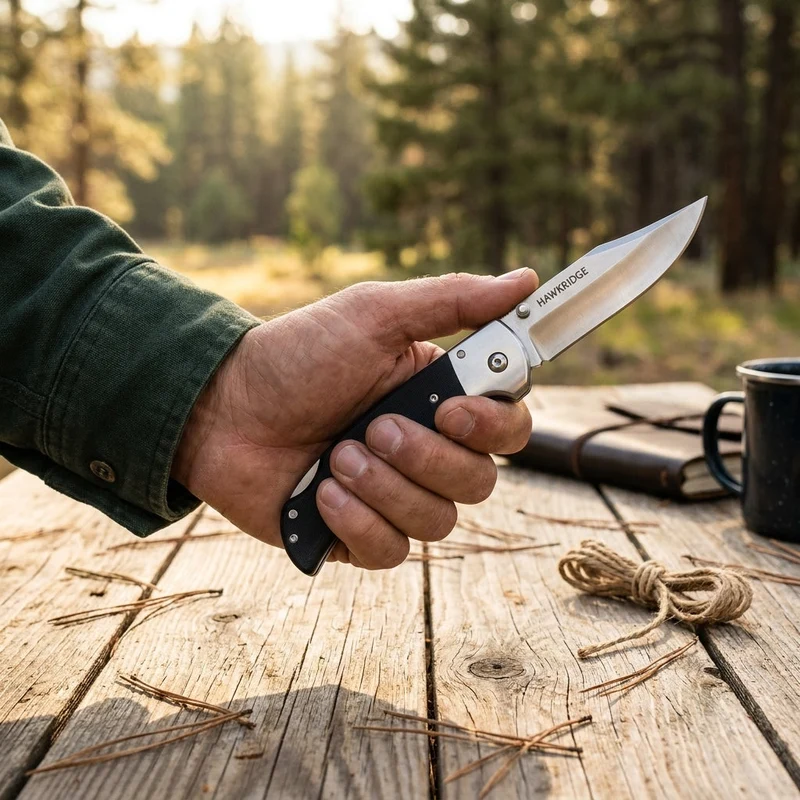 Folding kniv med fjederåbning | 3,75" S30V-klinge & G10-håndtag | Korrosionsbeständig, solid lås, til udendørs/hverdag
