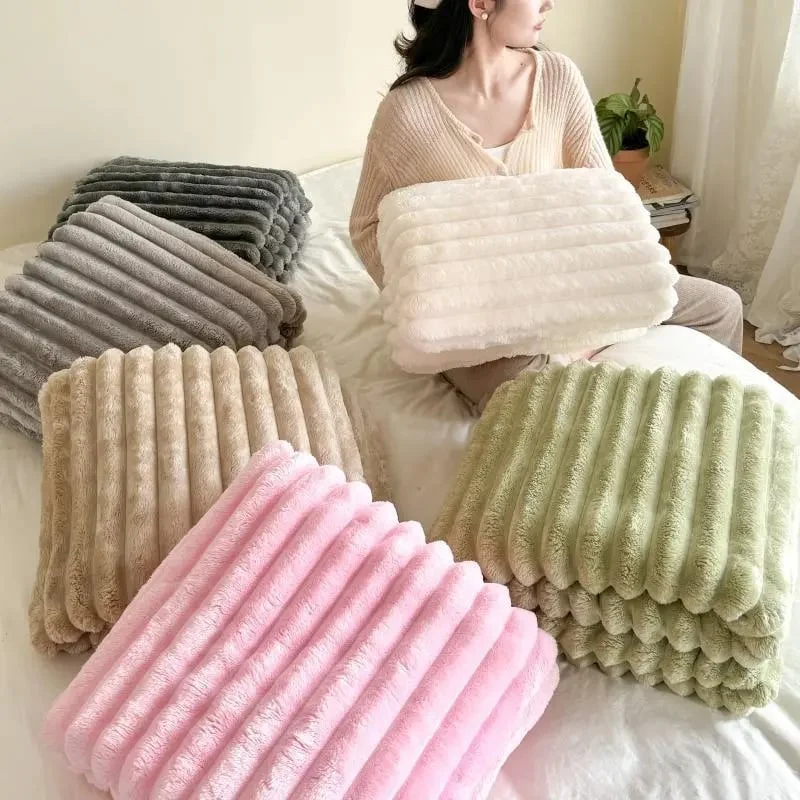 Blød Plüsch Plaid til Sofa, Seng og Stue