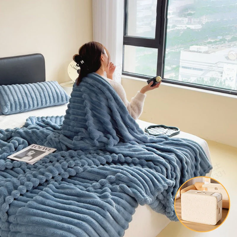 Blød Plüsch Plaid til Sofa, Seng og Stue