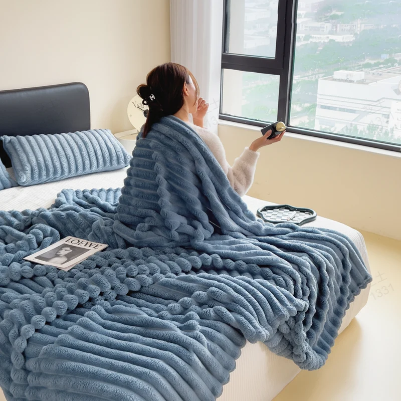 Blød Plüsch Plaid til Sofa, Seng og Stue
