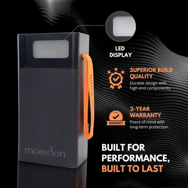 Powerbank til bærbare computere | 40.000 mAh med 100 W PD hurtigopladning