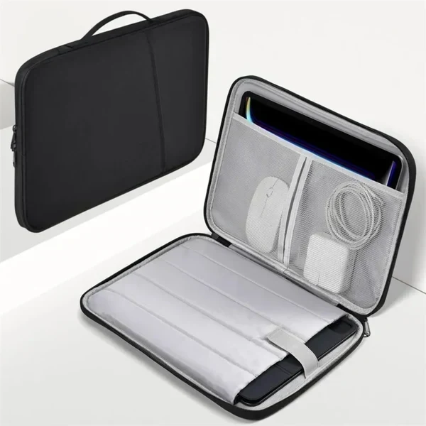 Vandtæt og stødabsorberende laptoptaske i polyester til 13,6 tommer