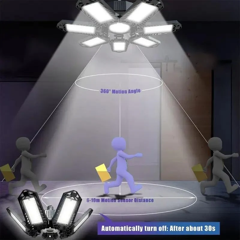 LED Loftlampe med justerbare paneler | 6500K dagslys & E27 fatning