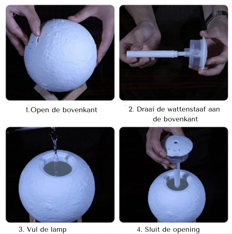 2-i-1 Aroma Diffuser og Natlampe med 880 ml Vandtank og Tre Lystilstande