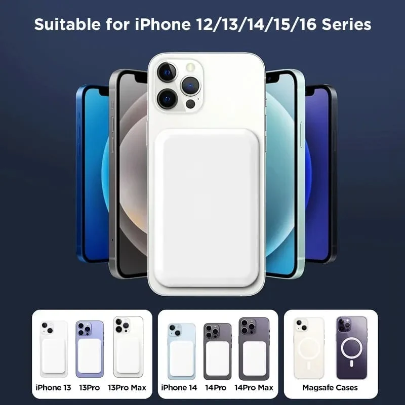 Trådløs Hurtigopladning Magnet Powerbank – Bærbar MagSafe Oplader