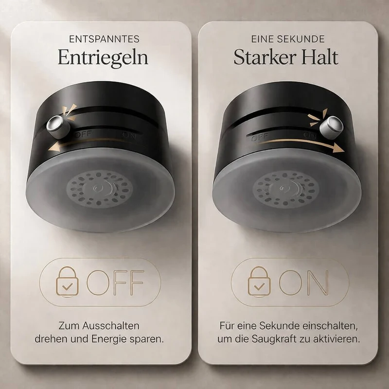 Magnetisk biltelefonholder med vakuum-sugekop | 360° drejbar & foldbar | Til glatte overflader