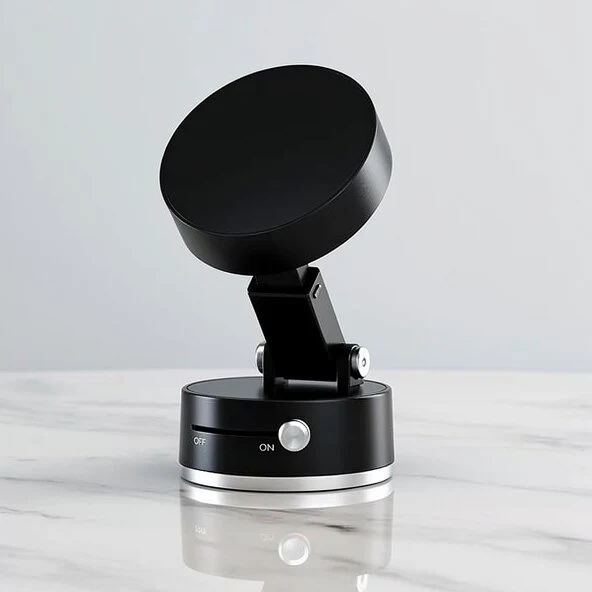 Magnetisk biltelefonholder med vakuum-sugekop | 360° drejbar & foldbar | Til glatte overflader