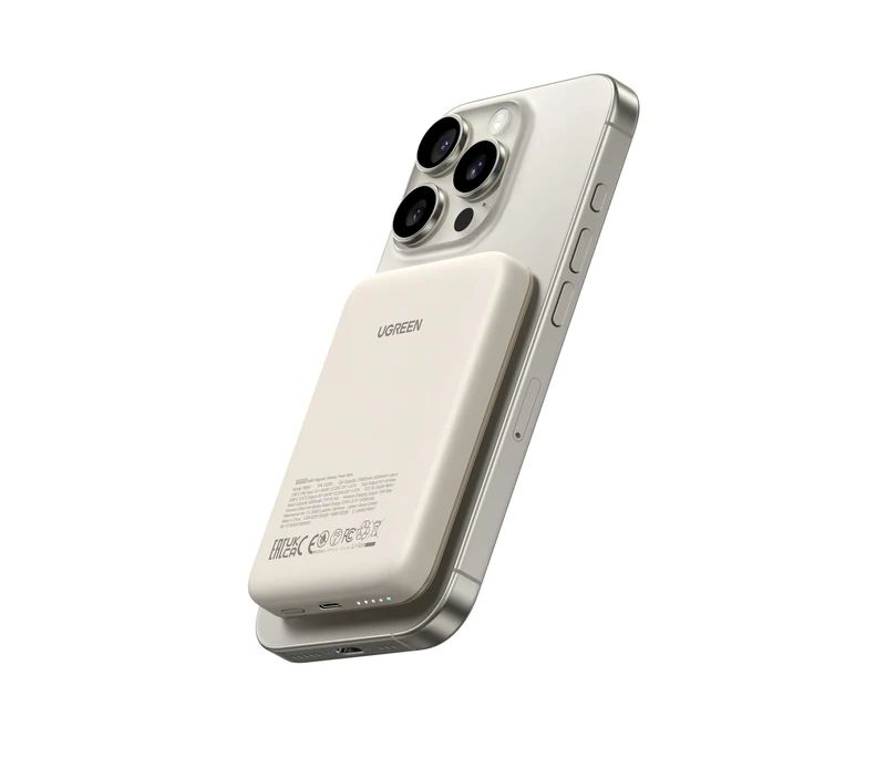 Trådløs 20W hurtigoplader med USB-C og MagSafe – Magnetisk powerbank 10.000 mAh