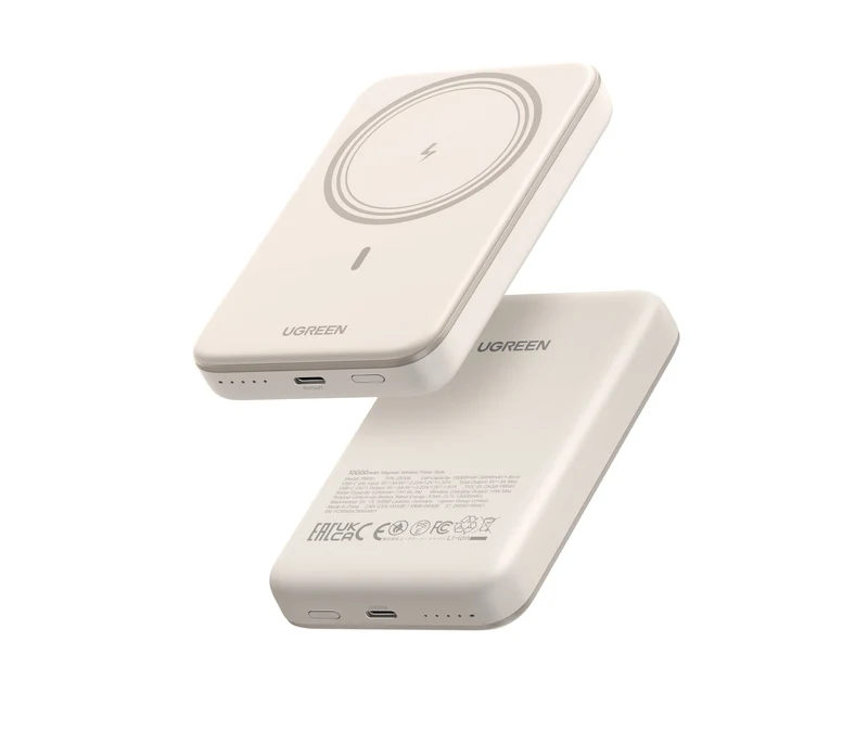 Trådløs 20W hurtigoplader med USB-C og MagSafe – Magnetisk powerbank 10.000 mAh