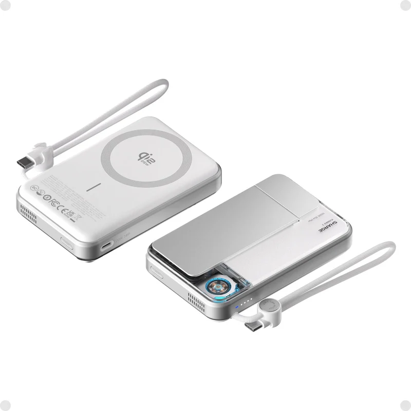 Magnetisk Powerbank 10.000 mAh | 25W Trådløs og 35W USB-C Hurtigoplader med aktiv køling