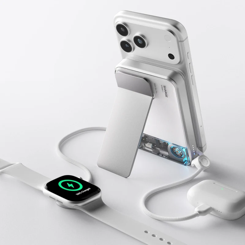Magnetisk Powerbank 10.000 mAh | 25W Trådløs og 35W USB-C Hurtigoplader med aktiv køling