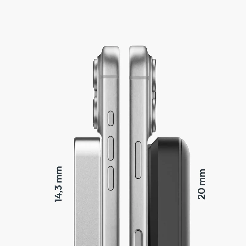 Trådløs Powerbank 10000 mAh med MagSafe, Qi2 og USB-C PD