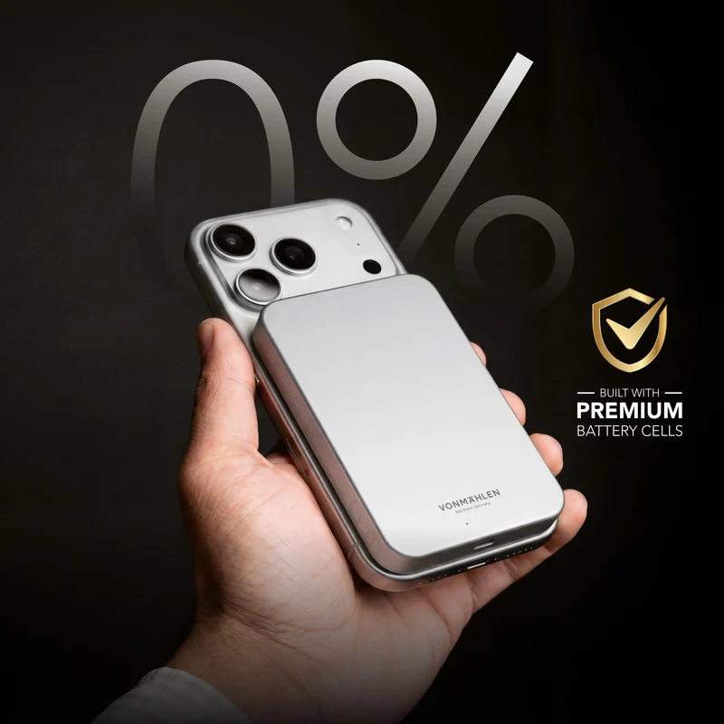 Trådløs Powerbank 10000 mAh med MagSafe, Qi2 og USB-C PD
