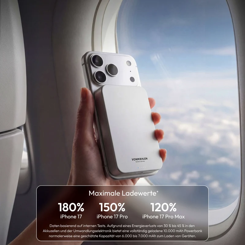 Trådløs Powerbank 10000 mAh med MagSafe, Qi2 og USB-C PD