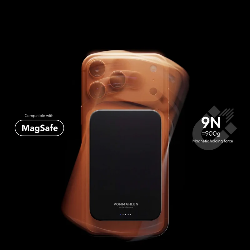 Trådløs Powerbank 10000 mAh med MagSafe, Qi2 og USB-C PD