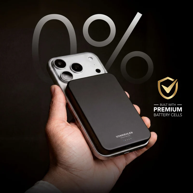 Trådløs Powerbank 10000 mAh med MagSafe, Qi2 og USB-C PD
