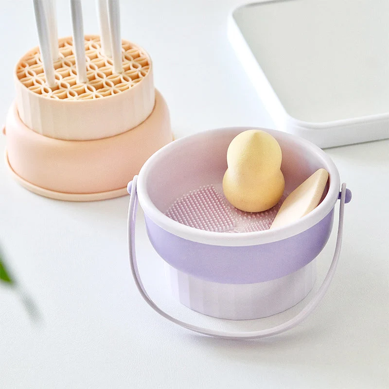 3-i-1 Make-up Pensel Rengøringsstation | Rengøring, Tørring & Opbevaring
