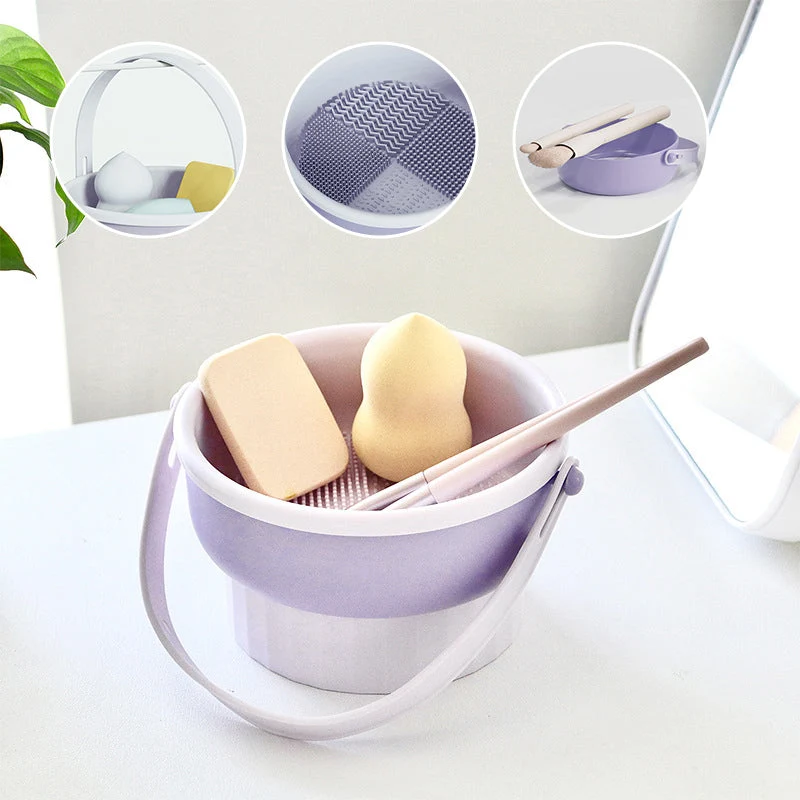 3-i-1 Make-up Pensel Rengøringsstation | Rengøring, Tørring & Opbevaring