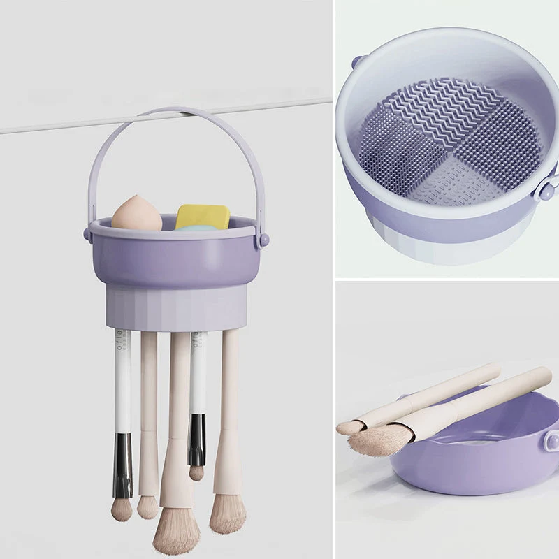 3-i-1 Make-up Pensel Rengøringsstation | Rengøring, Tørring & Opbevaring
