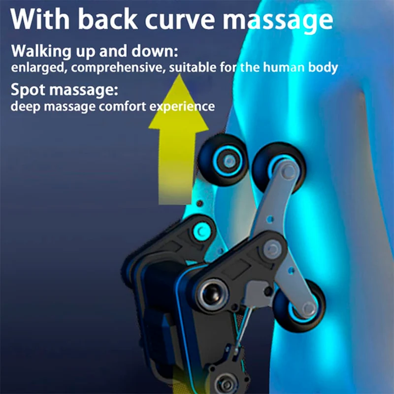 Massagestol 4D med SL-teknologi, lufttrycksmassage, värmeterapi och stor pekskärm – Modell A6 Svart