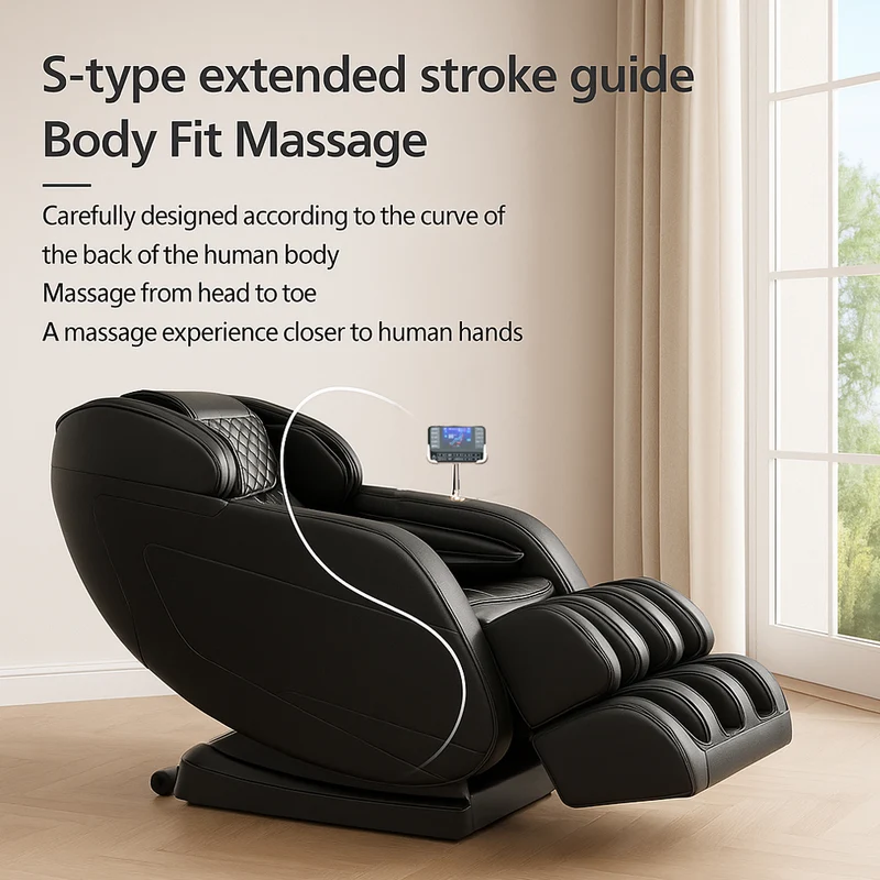 Massagestol 8D - S-teknologi, Zero Gravity och Värmebehandling - Model S9C