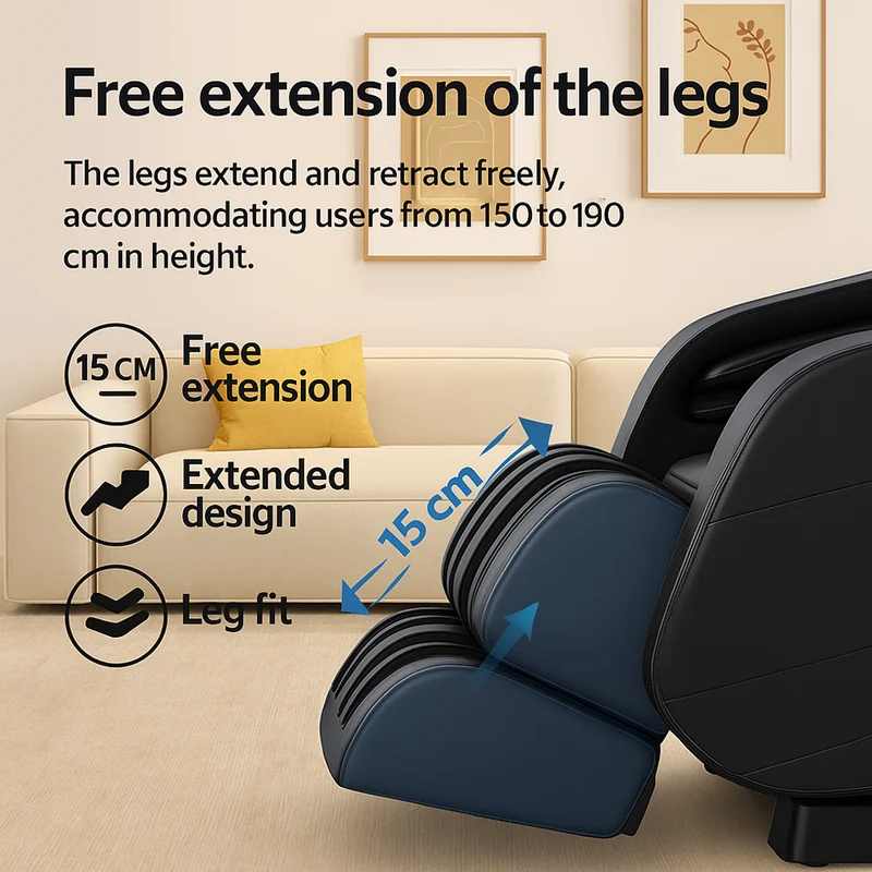 Massagestol 8D - S-teknologi, Zero Gravity och Värmebehandling - Model S9C