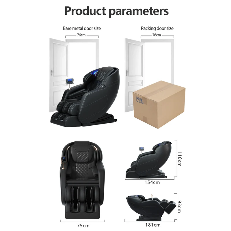 Massagestol 8D - S-teknologi, Zero Gravity och Värmebehandling - Model S9C
